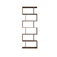 Police/regál na knihy PRESTON, 70x24x190,5cm, hnědá