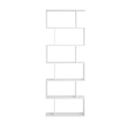 Police/regál na knihy PRESTON, 70x24x190,5 cm, bílá