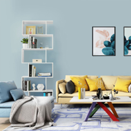 Police/regál na knihy PRESTON, 70x24x190,5 cm, bílá