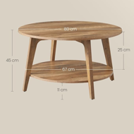 Konferenční stolek NORDIC, 80×45cm, hnědá