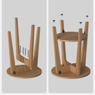 Konferenční stolek NORDIC, 40×50cm, hnědá