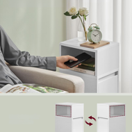 Noční stolek ROBIN, 30x25x65cm, bílá