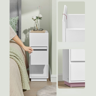 Noční stolek ROBIN, 30x25x65cm, bílá