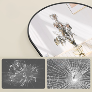 Zaoblené zrcadlo UMBRA, 160x50 cm, černá