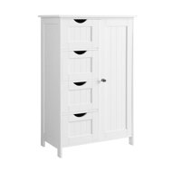 Skříňka do koupelny se 4 zásuvkami a policí PAULA, 55x30x81cm, bílá