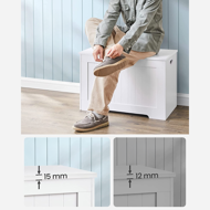 Truhla s úložným prostorem GRETA, 76x48x40 cm, bílá