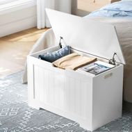 Truhla s úložným prostorem GRETA, 76x48x40 cm, bílá