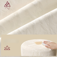 Výškově nastavitelná stolička AURA k toaletnímu stolku, Ø35cm, krémová