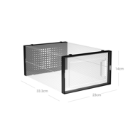 Organizér na boty MARI, 18boxů, černá/průsvitná