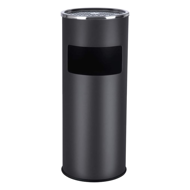 Stojanový popelník s odpadkovým košem SMOKE, 60,5x24,5cm, černá