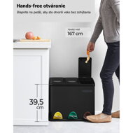 Nerezový kontejner na recyklaci odpadu 24 litrů (3x8l)