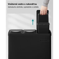 3x8-litrový nerezový koš na recyklaci