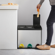 Koš na třídění odpadu SORT 24l (3x8l), ocelová