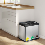 Koš na třídění odpadu SORT 24l (3x8l), ocelová