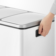 Koš na třídění odpadu SORT 54l (3x18 l) + pytle na odpadky, bílá