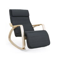 Houpací křeslo, lenoška SWING nosnost 150kg, 67x115x91cm, antracitová