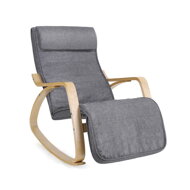 Houpací křeslo, lenoška SWING nosnost 150kg, 67x115x91cm, šedá