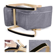 Houpací křeslo, lenoška SWING nosnost 150kg, 67x115x91cm, šedá