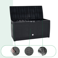 Odkládací box RATO, 310l, 119x48x60cm, antracitová