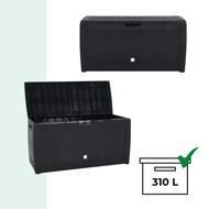 Odkládací box RATO, 310l, 119x48x60cm, antracitová