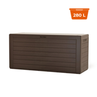 Úložný box WOODEBOX, 280L, 120x46x57cm, tmavě hnědá