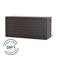 Úložný box WOODEBOX, 280L, 120x46x57cm, tmavě hnědá