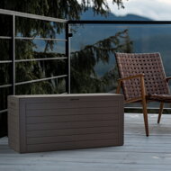 Úložný box WOODEBOX, 280L, 120x46x57cm, tmavě hnědá
