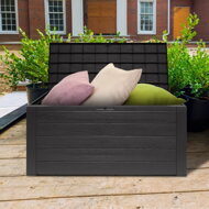 Zahradní úložný box WOODEBOX, 280L, 120x46x57cm, antracitová