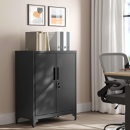 Víceúčelová kovová skříňka RAVEN, 40x80x90cm, černá