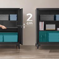 Víceúčelová kovová skříňka RAVEN, 40x80x90cm, černá