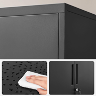 Víceúčelová kovová skříňka RAVEN, 40x80x90cm, černá