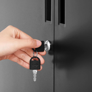 Víceúčelová kovová skříňka RAVEN, 40x80x90cm, černá