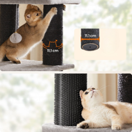 Kočičí strom ONYX, 50x50x160cm, šedá/černá