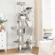 Kočičí strom PANTHER, 60x50x206cm, šedá