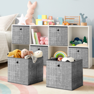 Úložné boxy GARY 6ks, 30x30x30cm, šedá 