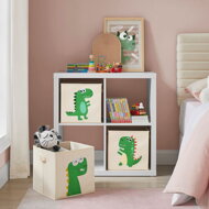 Trojice 30x30cm úložných boxů DINO pro děti