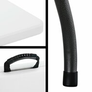 Pivní set PIKNIK z umělé hmoty, sklápěcí, 183cm, bílá