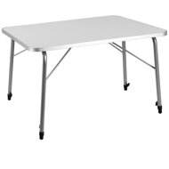 Zahradní stůl stříbrný, hliník, 80x60x50 / 69cm sklápěcí