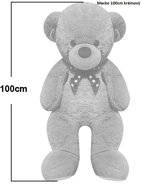 Velký plyšový medvěd BENY, 100cm, krémová