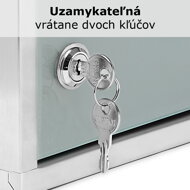 Nástěnná lékárnička SAVE, 25x12x48,5cm, stříbrná