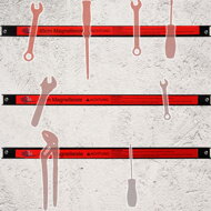 Magnetická lišta HOLDER, 3ks, 45cm, červená/černá