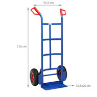 Rudl sklápěcí CART s nafukovacími pneumatikami, max. 200kg, modrá
