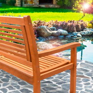 Zahradní lavice MANUELA, 120x60x90cm, přírodní hnědá