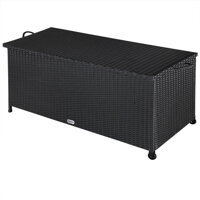 Polyratanový úložný box RICCO, 122x56 61cm, černá