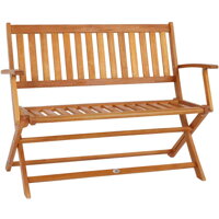 Zahradní lavice z eukalyptového dřeva 120x55x90 cm – certifikát FSC®