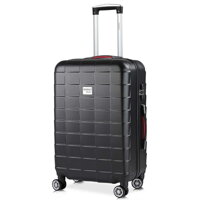 Cestovní kufr s tvrdým obalem, ABS, černý 80l