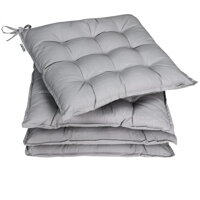 Sada 4 polštářů na sezení Cozy šedá