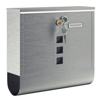 Poštovní schránka s válcem na noviny POST, 30,5x10x33,5cm, stříbrná