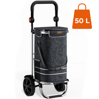 Nákupní taška na kolečkách EASY, 50l, černá