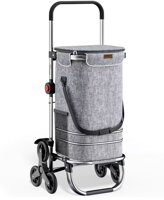 Nákupní taška na kolečkách do schodů COMFORT,50l, šedá